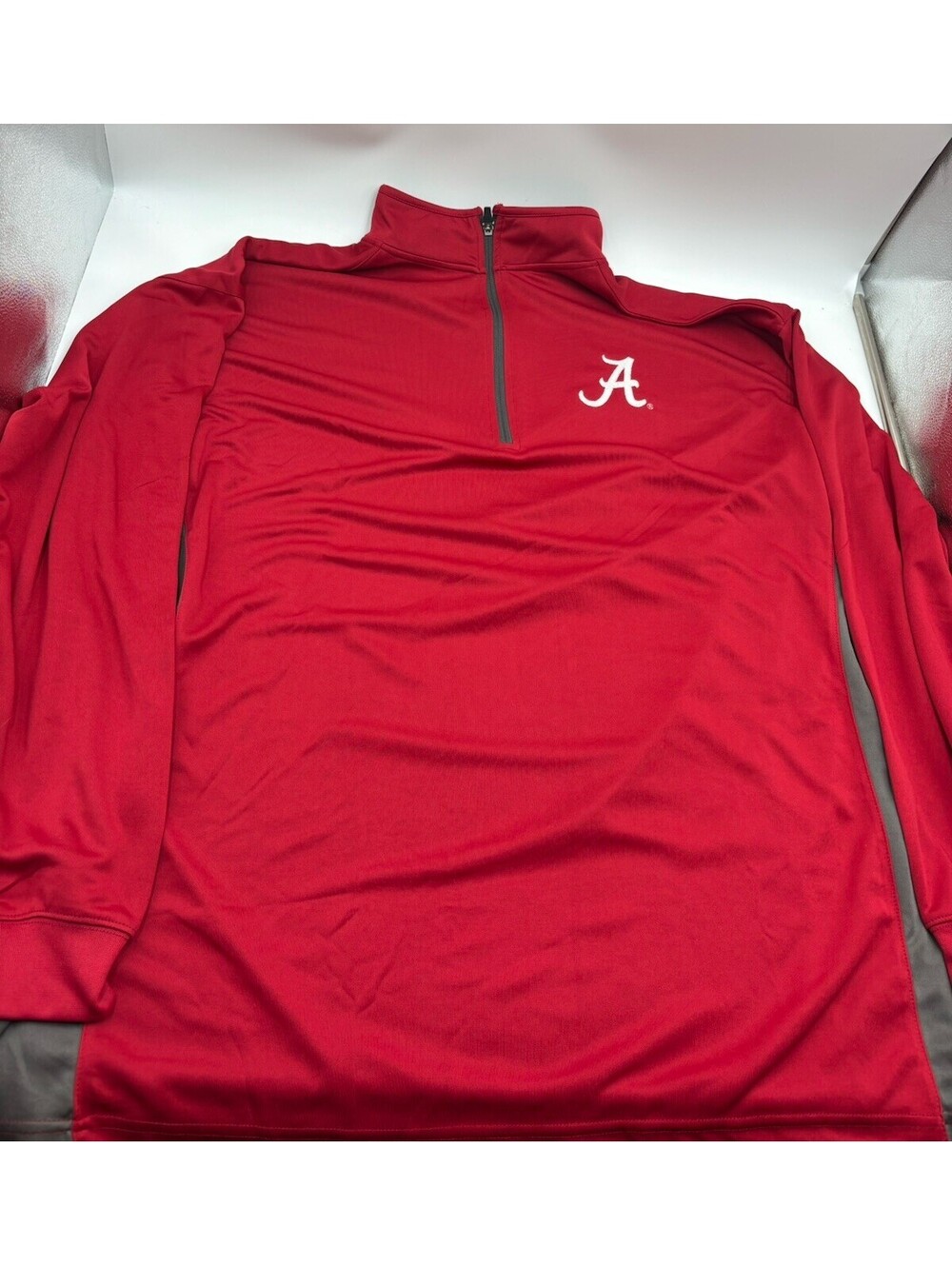 Alabama Crimson Tide -football Men Pullover Red Lined Quarter Zip 3XL Big Tall